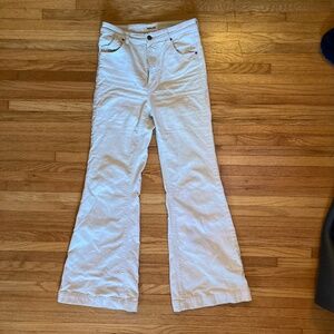 Rolla's Eastcoast Flare White Corduroy Pants